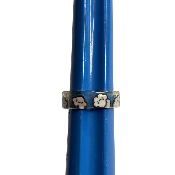 Acrylic Happy Cloud Ring Size 6 - Picture 2 of 3